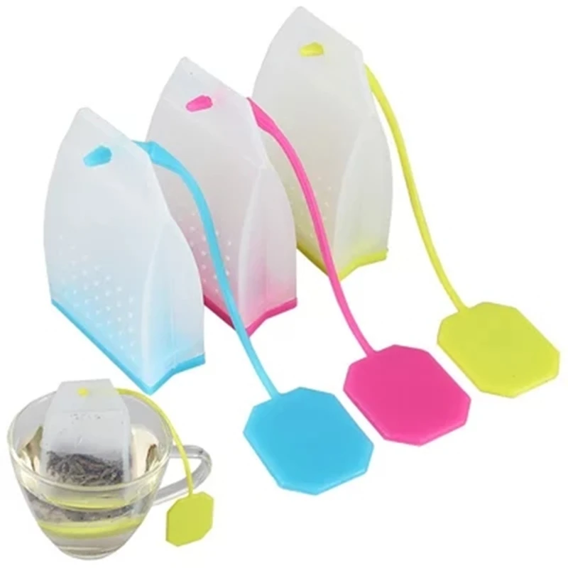 

1PCS Hot Selling Bag Style Silicone Tea Strainer Herbal Spice Infuser Filter Diffuser Kitchen Coffee Tea Tools