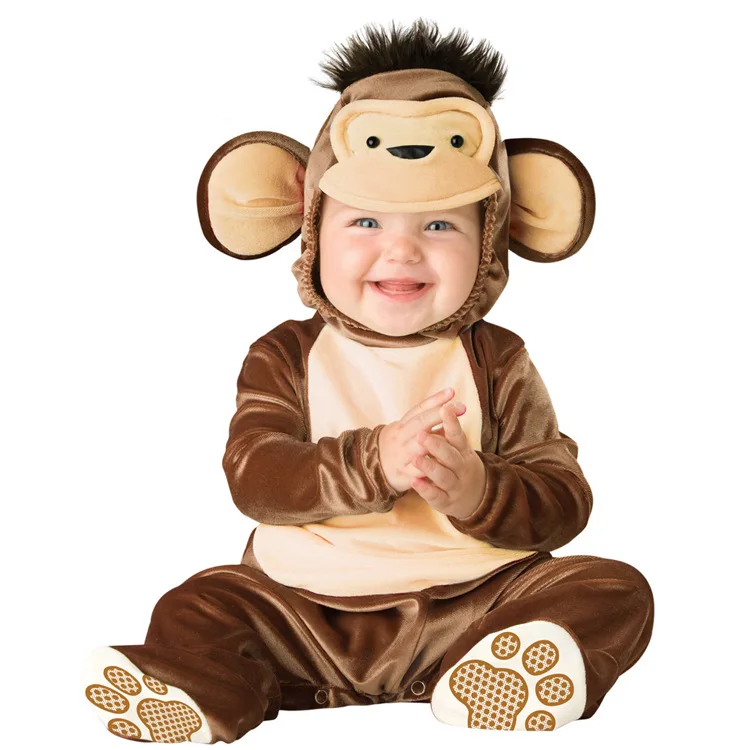2016 New Arrival High Quality Baby Boys Girls Halloween monkey Costume Romper Kids Clothing Set Toddler