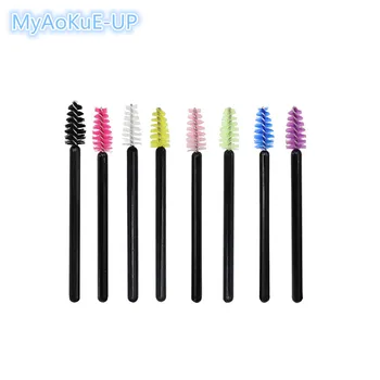 

Mini Brushes 6.8cm 200pcs/lot Mix Color Nylon Material Eyelash Extension Mascara Wand Applicator Makeup Tools Disposable Brushes