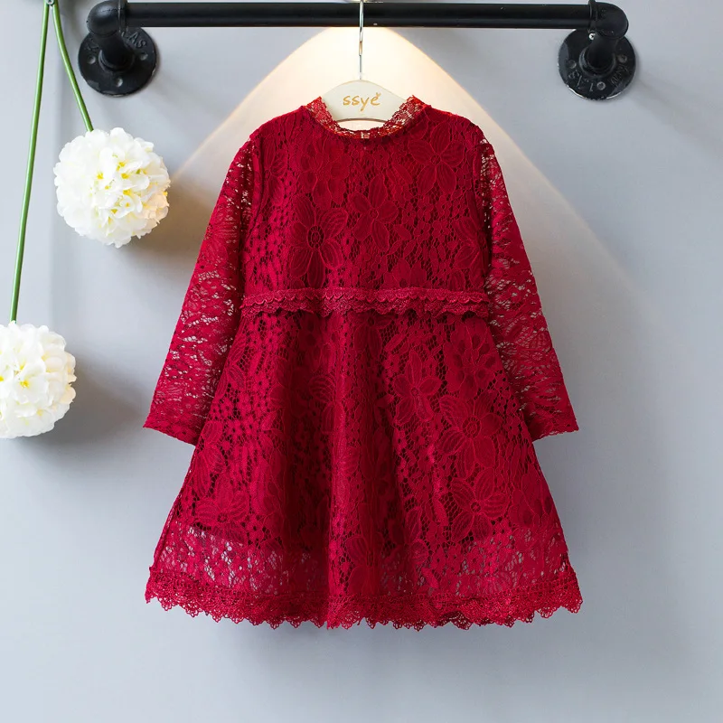 Baby Girl Dress Lace Princess A Line Dress Wedding Christening Gown Dress Girls Clothes for Kids Party Wear Meninas Vestidos