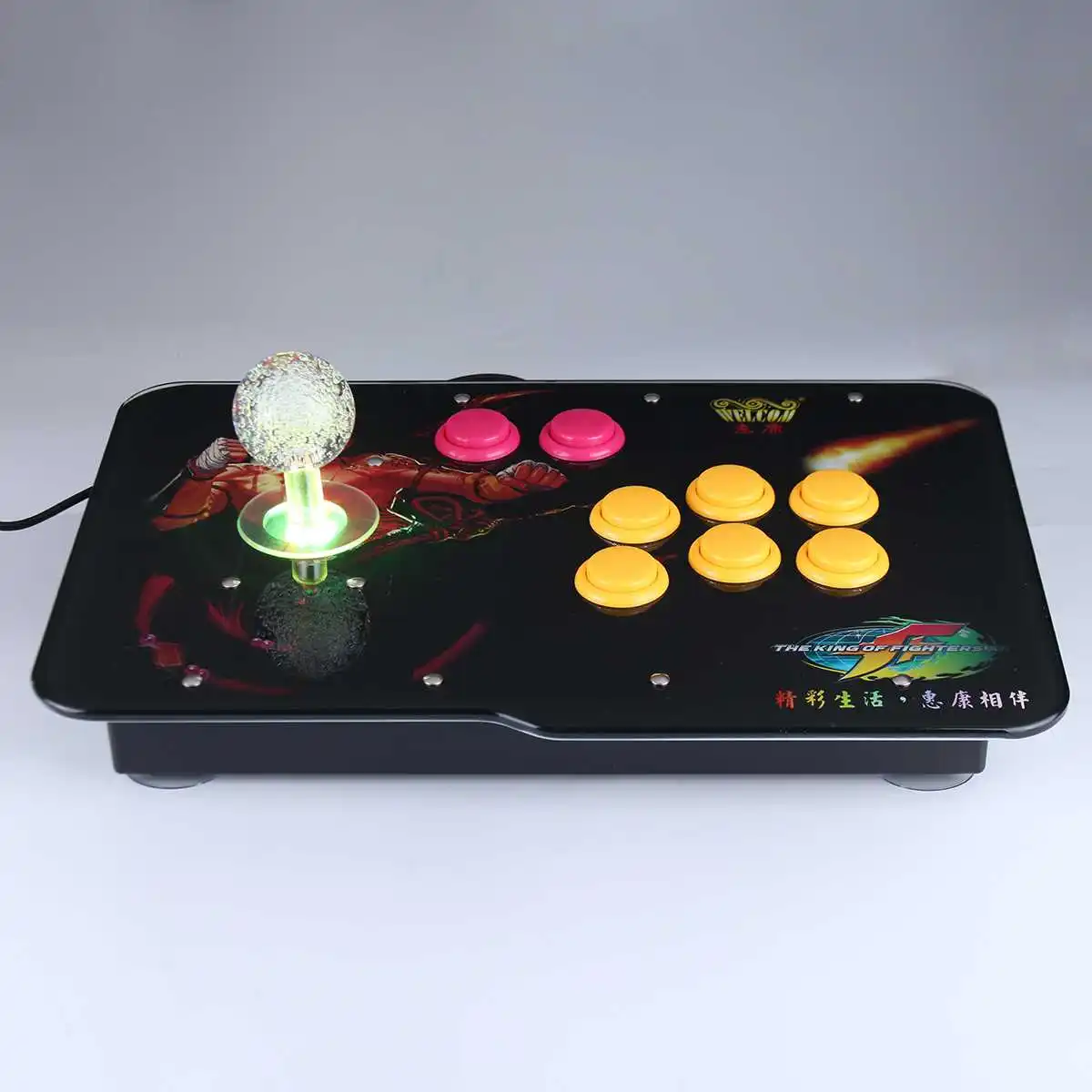 

Arcade Stick Video Game With LED Light USB Joystick Controller Rocker For PC Phone Game Controller Play Street Fighting