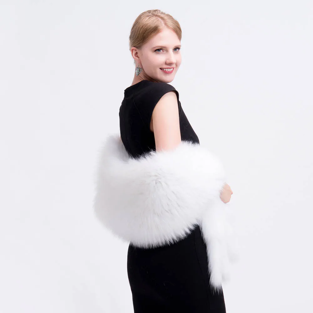 knit fox fur shawl 5