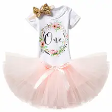 Для маленьких девочек одежда для детей костюм для Cake Smash возрастом 1 год, детское платье для дня рождения на день рождения мой первый год Smash торт