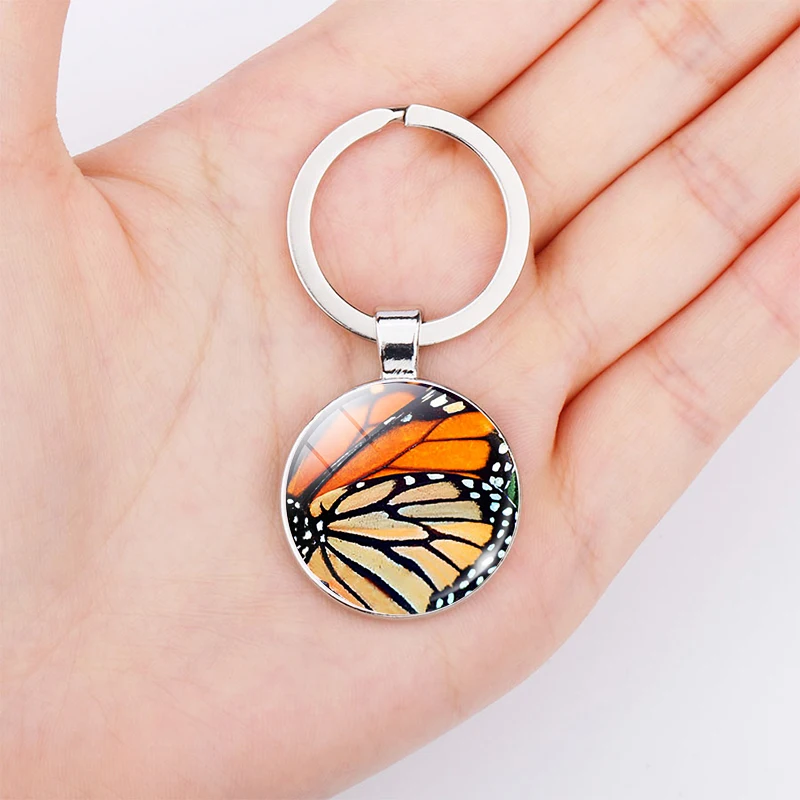 New Monarch Butterfly Pendant Jewelry Butterfly Wing Glass Dome Pendant