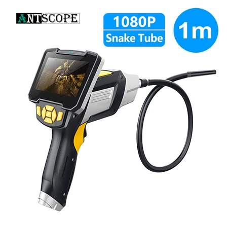 Antscope 4,3 дюймов промышленный эндоскоп 1080P HD 8 мм Инспекционная камера для ремонта авто инструмент змея жесткий ручной Wifi эндоскоп 35 - Цвет: 1M Snake Tube