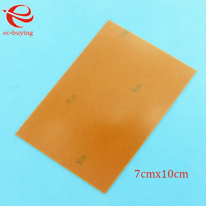 1Pc-10Pcs PF 베이클라이트 단면 PCB 보드 7*10 cm 7x10cm 1.4mm 에폭시 구리 도금 플레이트 라미네이트 CCL 전자 부품