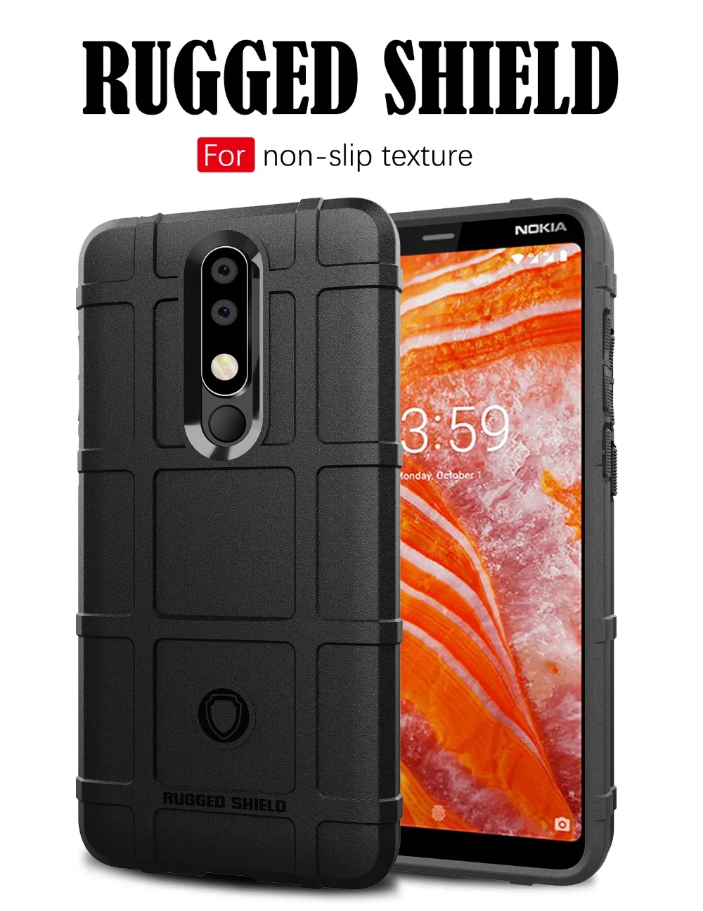 For Nokia 3.1 Plus Case Carbon Fiber Texture Drop-proof Armor Soft TPU Back Fundas X3 X 3 Cover | Мобильные телефоны и
