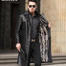 BATMO Новое поступление Зимний высококачественный длинный Тренч из искусственного меха для мужчин, мужские парки, зимние куртки для мужчин, большие размеры 6868