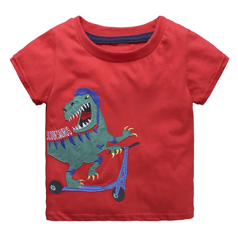 Baby Clothing Children Boys Girls T-shirts Monster 95%Cotton Short Sleeve Print Crocodile T Shirt for Boy Tops Tees Kids Clothes - Цвет: M