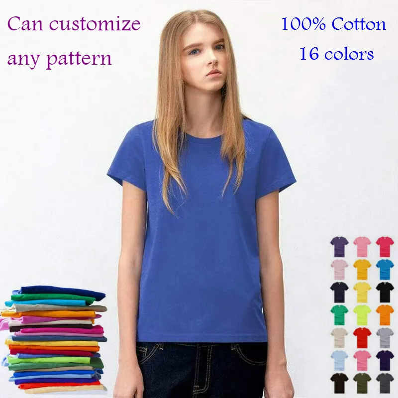 

T Shirt Women New 100% Cotton t-shirts Womens 2019 Summer Vogue Vintage tshirts cotton women O Neck Short Sleeve Tops XS-2XL