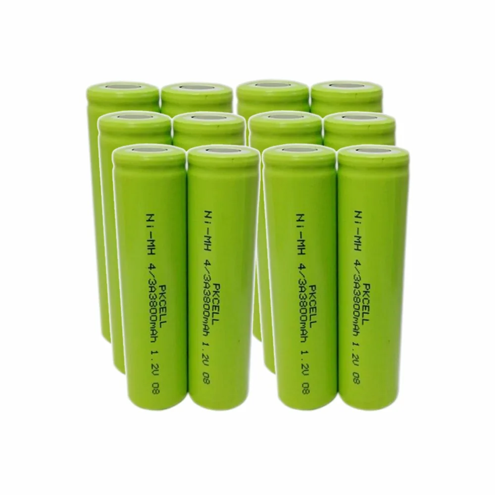 

12PCS PKCELL NIMH 4/3A 3800MAH 1.2V battery rechargeable batteries 17670 18670 Industrial Battery For Soldering