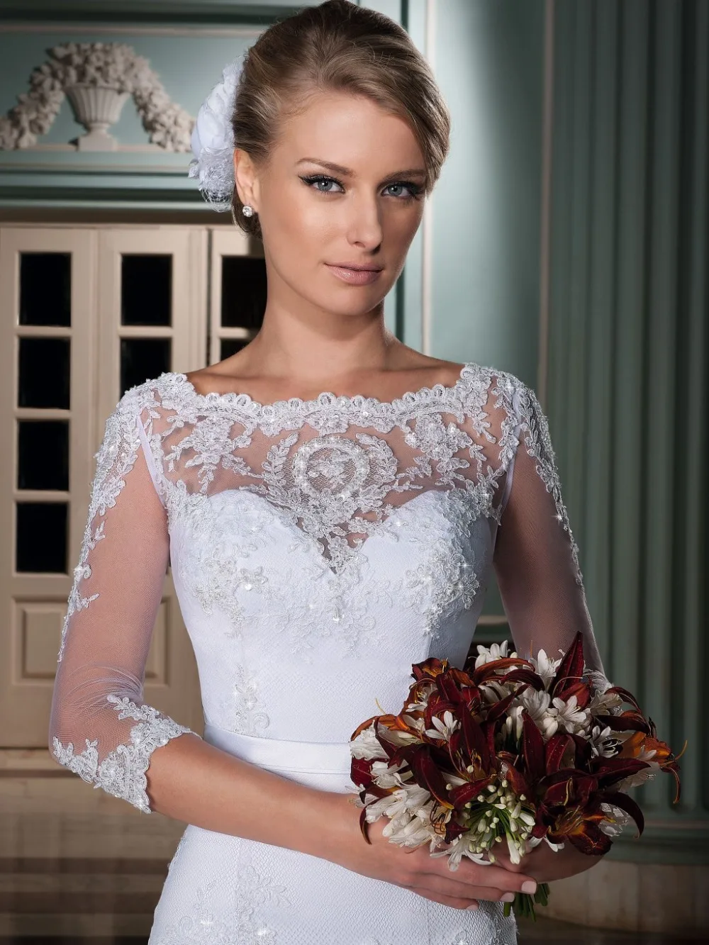На заказ vestido без бретелек noiva с курткой vestido de casamento съемная поезд и пояса мода свадебные платья