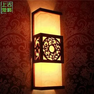 

Chinese antique carved wooden wall bed bedroom hallway classical lamps,imported imitation sheepskin