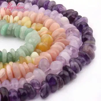 

4x6-5x9mm Freeform Irregular Shape Beads Natural Stone Beads For DIY Necklace Bracelets Earring Jewelry Making 15" Free Shipping