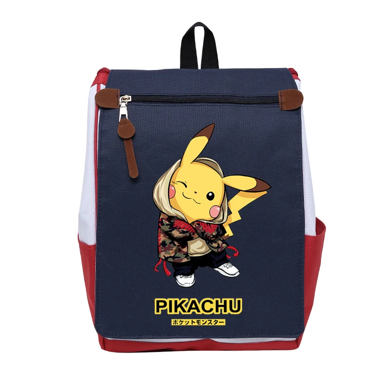 

Anime Pocket Monster Women Backpack Pokemon Pikachu Print Rucksack College Girls Large Capacity School Bags Mochila feminina