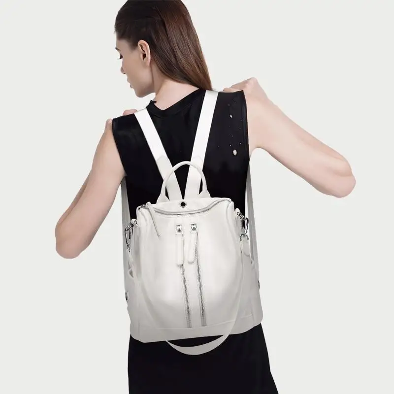 Женский рюкзак из овечьей кожи, дизайн, модный женский рюкзак из натуральной кожи, мягкая школьная сумка на плечо, маленькая дорожная сумка, Mochila Feminina