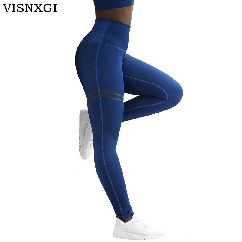 VISNXGI Activewear High Waist Fitness Leggings Jeggings