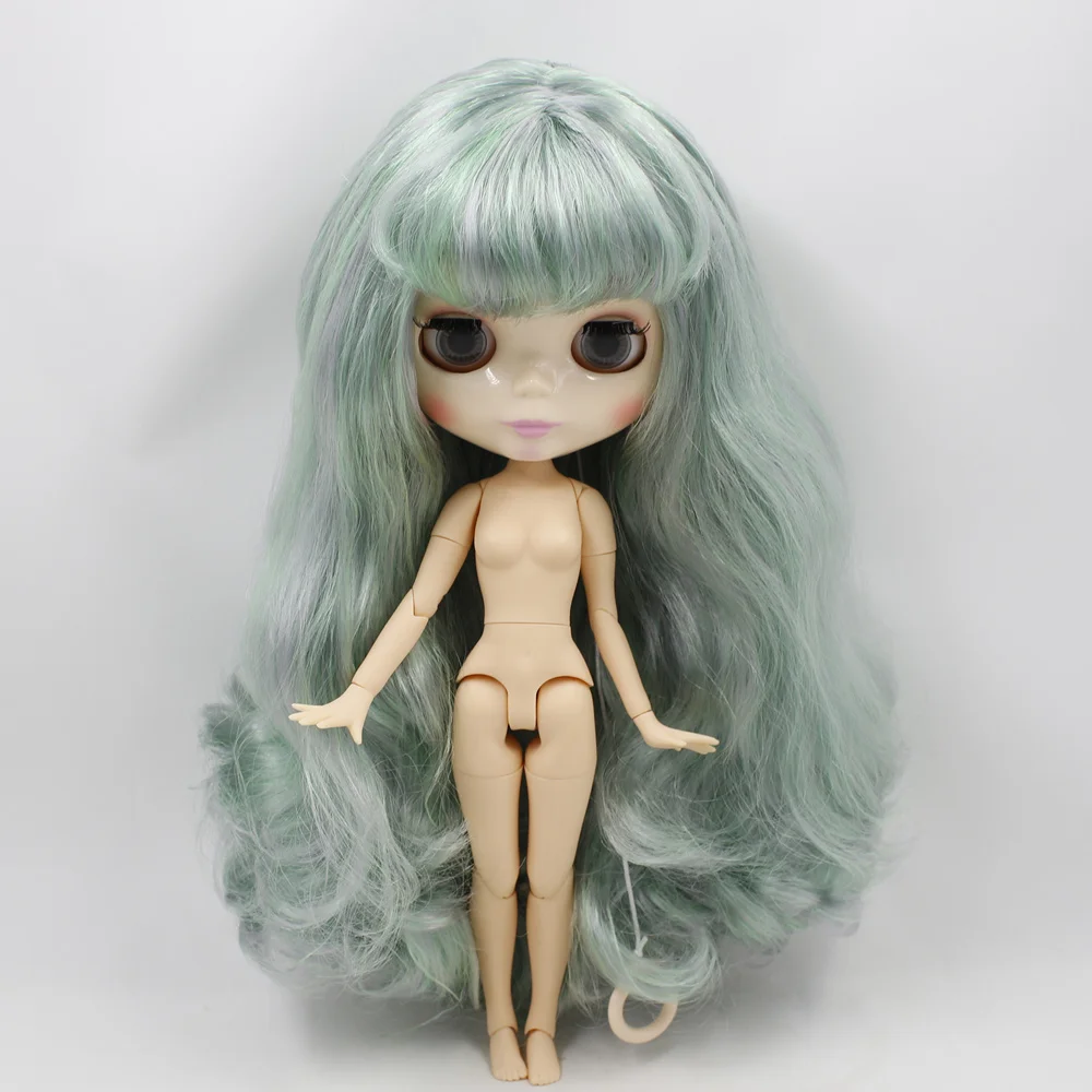 Кукла телесного цвета Blyth серия No.280BL11471049 шарнир тела зеленый микс серые волосы 1/6 фабрика Blyth