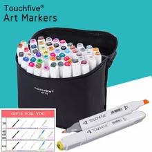 Touchfive, 30406080 цветов, двойная головка, художественные маркеры, ручка, маслянистая, алкогольная, эскиз, маркер, ручка, товары для рукоделия, для анимационного манга, рисование