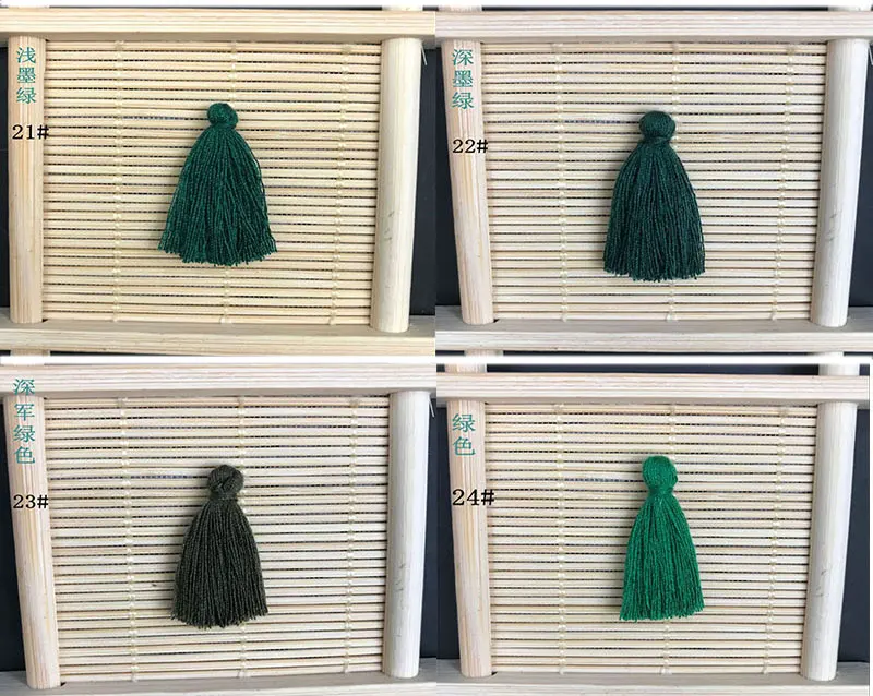 100PCS 3CM Mini Cotton Thread Fabric Tassel DIY Pendant Jewelry Key Making Fringe Trim Craft Tassels Sewing Accessories