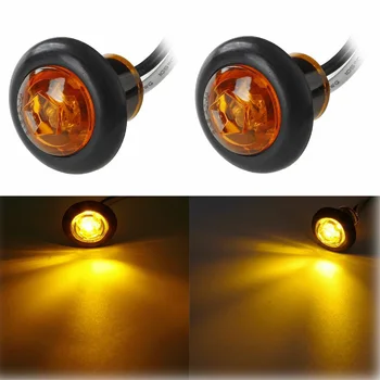 

50pcs/lot Amber Side Marker Light IP68 Waterproof Turn Signal Light 12V Lamp Truck Boat SUV ATV Bike Trailer Marine Car Vehicle