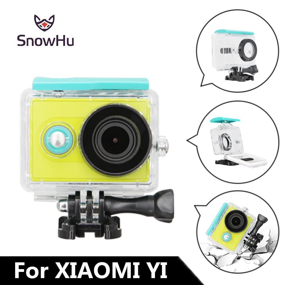 SnowHu 40 м подводный водонепроницаемый защитный корпус чехол для Xiaomi Xiaoyi Yi экшн Спортивная камера высокое качество LD11