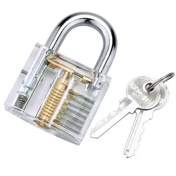 

Locksmith Transparent Locks Pick Visible Cutaway Mini Practice View Padlock Hasps Training Skill For Furniture Hardware