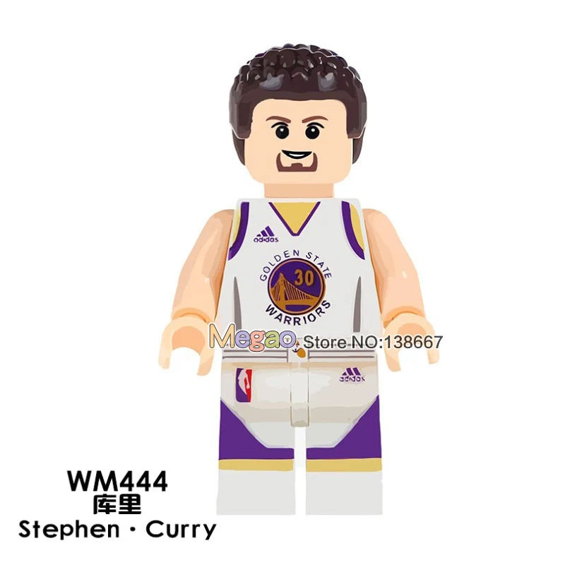 

Single Sale Stephen Curry Elvis Presley WM444 NBA Professional Basketball Player Star Legoing Building Blocks Children Toys