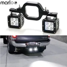 Marloo di Traino Gancio di Traino di Montaggio 3X3 “16 w LED Pod di Backup Luci di Retromarcia Posteriore di Ricerca di Illuminazione Off- strada Lampade di Lavoro Per Il Camion SUV Rimorchio CAMPER