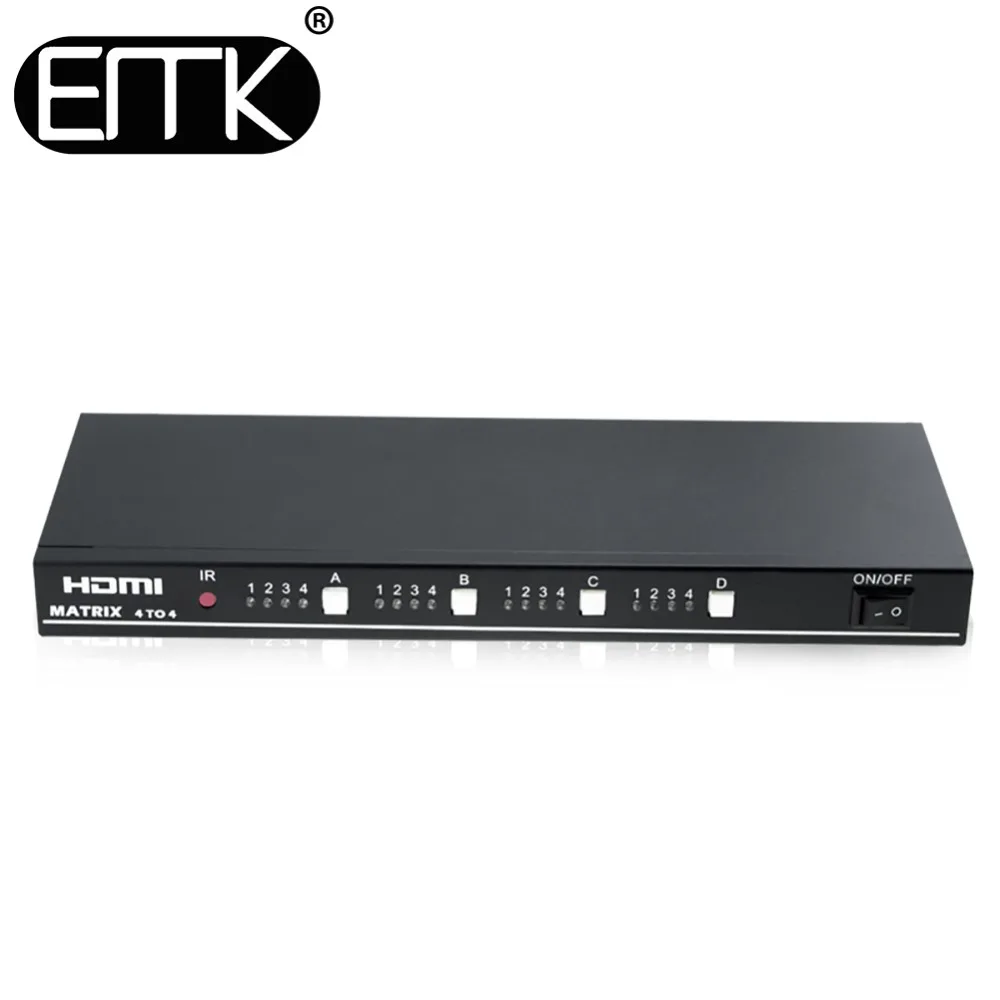 EMK 4x4 HDMI True TV Matrix 4 input 4 output Switch Splitter 1 3b support 1920x1080