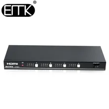EMK 4×4 HDMI True TV Matrix 4 input 4 output Switch Splitter 1.3b support 1920×1080 60Hz control through RS232 or IR remote