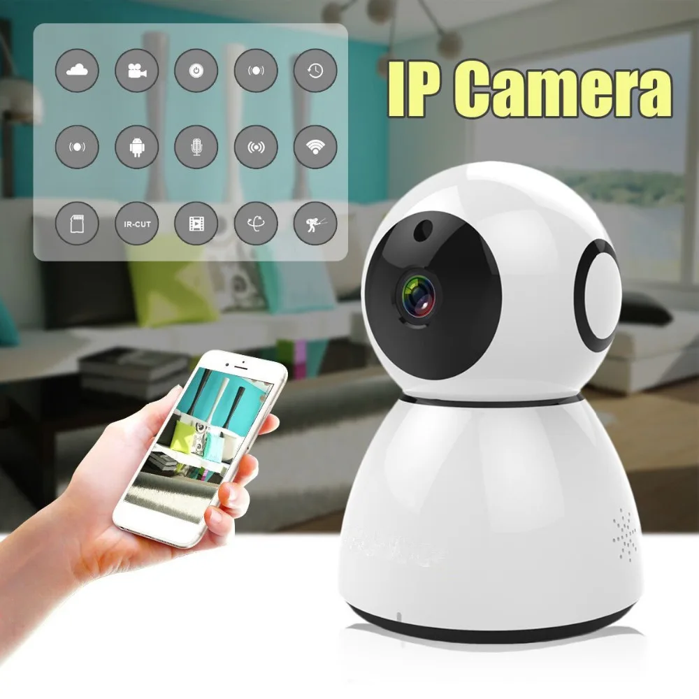 

LESHP 720P Mini IP Camera 720P Monitor HD 3.6mm Wireless Smart WiFi Baby Camera Audio Record Surveillance Home Security Camera