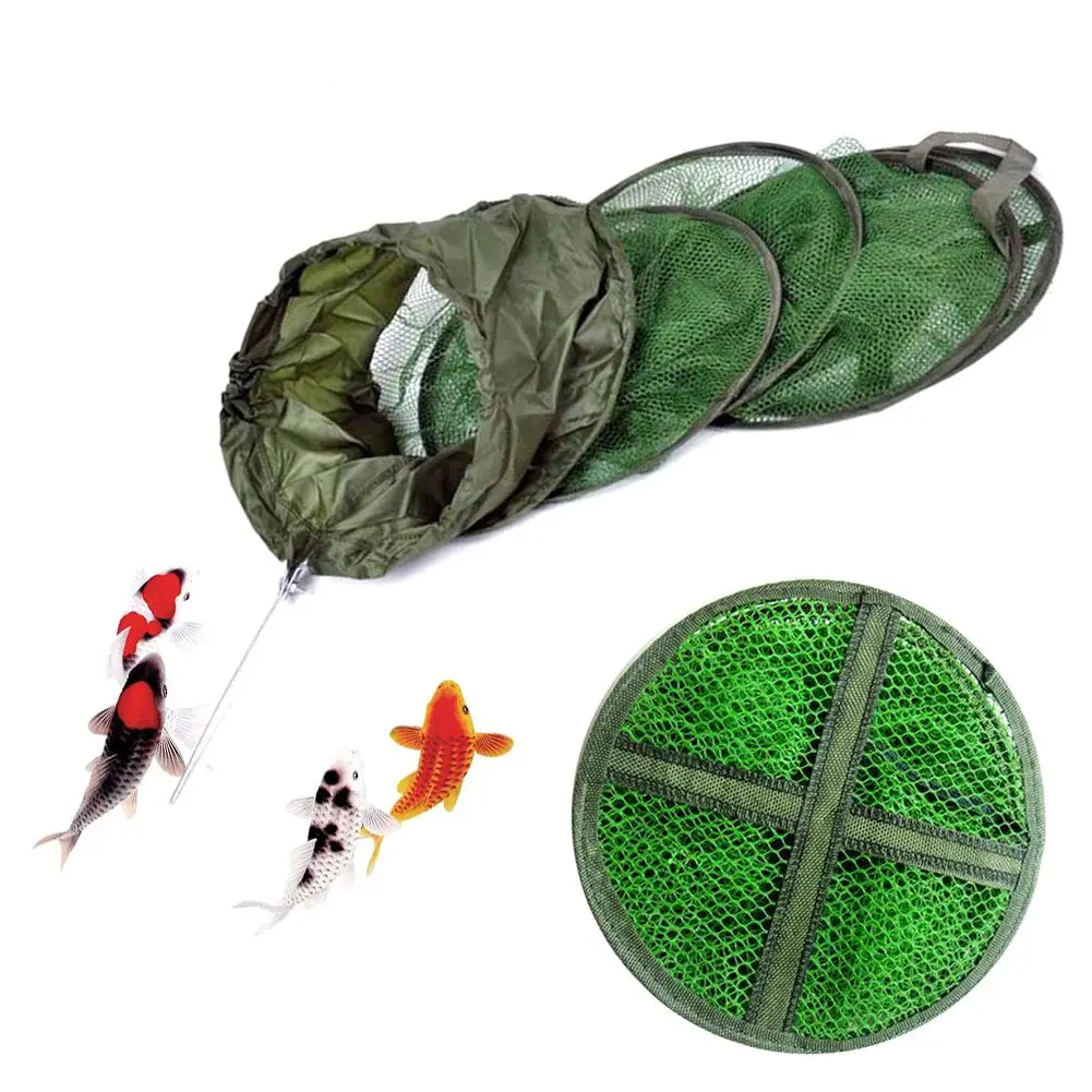 

5 Layers Collapsible Long Fishing Net Cage Shrimp Minnow Fishing Bait Trap Dip Net Cages 140x30cm Fishing Accessories