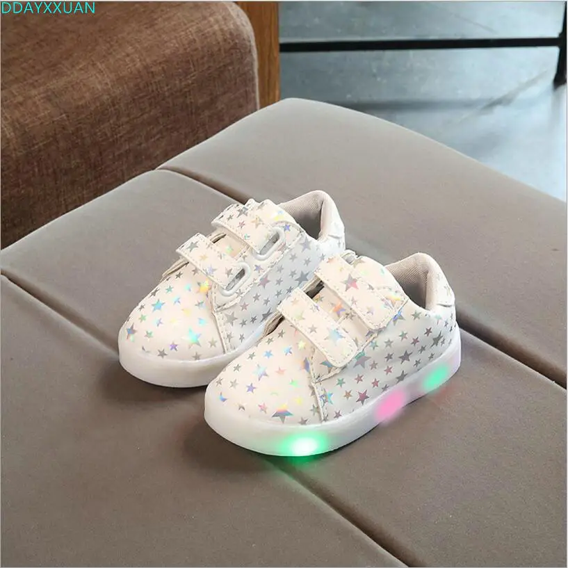 Baby Girls Boys LED Light Shoes Toddler Anti Slip Sports Boots Kids