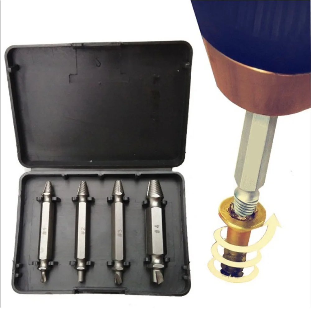 Double Side Drill Bits Damaged Bolt Removal Kit For Metal Damaged Screw