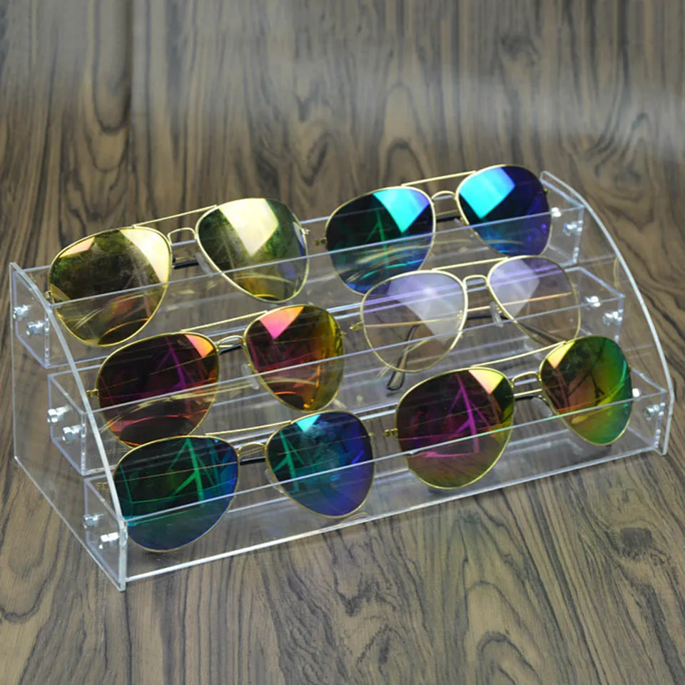 Msjo органайзер для очков акриловая подставка для хранения косметических украшений органайзер для очков Настольный дисплей держатель Органайзер коробка для хранения - Цвет: 3 Layers organizer