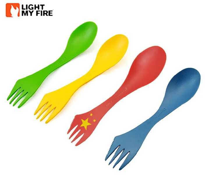 Light My Fire Spork 4 Set Pack Spoon Fork Knife Combo Light My Fire