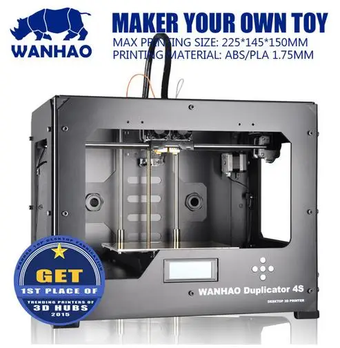 Wanhao Granding Metal Duplicator 4S Wanhao D4S 3d printer double extruder with free filaments memory card