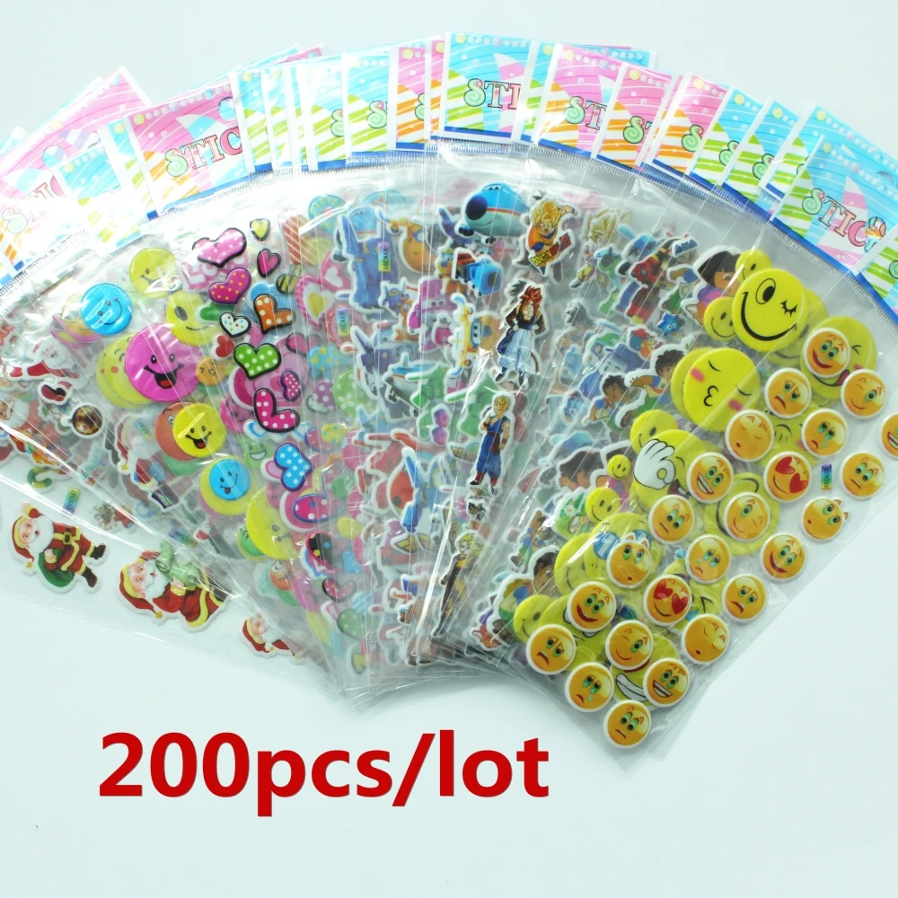 Bubble stickers 200 Sheets/Set Mixed 3D Foam Kids Cute Stickers Puffy