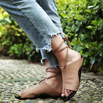 

Shoes Women Ankle Strap Sandals Comfy Flat Sole Sandal For Women Shoes Sandalias Mujer Summer Chaussures Femme Slipper Dual Use