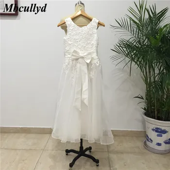 

Mbcullyd Flower Girl Dress For Wedding 2019 Girls Party Dress Formal Princess First Communion Dresses Cheap Free Shipping