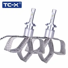 TC-X из 2 предметов Новый H7 H4 H11 H1 9005 9006 9012 светодиодные фары медной оплетки гибким HID оригинальный замены ламп супер яркий автомобиль фары Conversion Kit