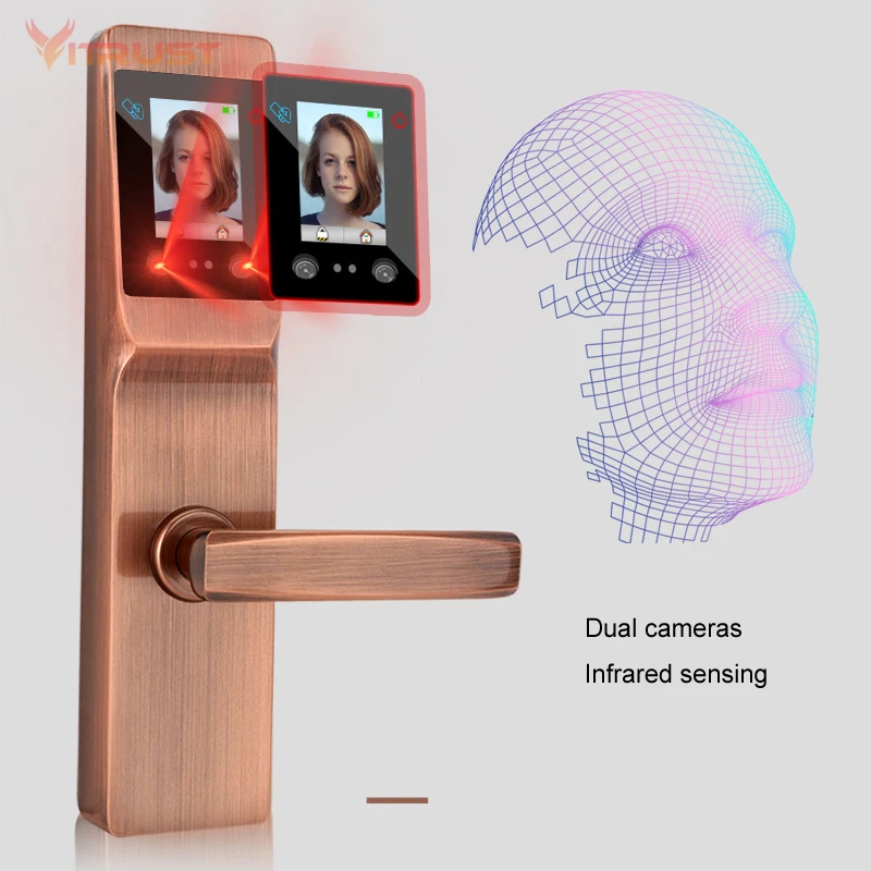 Умный дверной замок электронный интеллектуальный Palmprint Блокировка распознаванием лица замок цифровой безопасности сенсорный экран без ключа защитные замки