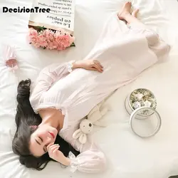 Новинка 2019 года ночные рубашки для девочек пижамы кружево домашнее платье Сексуальное Ночное для женщин сплошной сна и lounge Винтаж Н