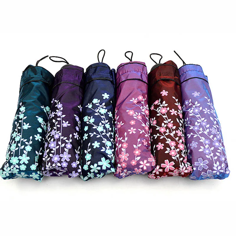 YADA Creative Color Flash Flower Umbrella Rainy Lace Umbrella For Women Men UV Folding Windproof Umbrellas Parasol Gift YD180