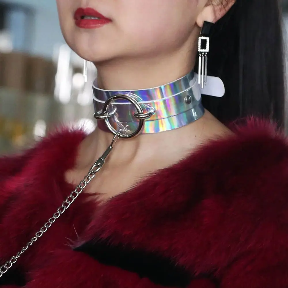 1 PC PU Leather Long Harness Choker Necklace Gift for Women 2018 BDSM