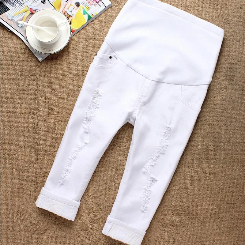 

Maternity Pants Capris Maternity Jeans Pants For Pregnant Women Casual Capris For Women Slim Elastic Cotton Capris Women Pants
