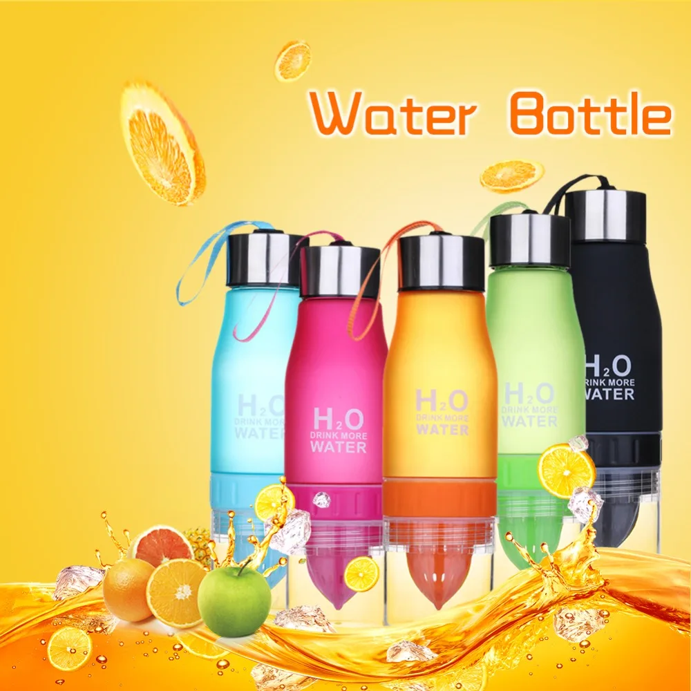 Цветные яркие фрукты ярких цветов, бутылка для заварки сока, 650 мл, пластиковая портативная бутылка для лимонного сока, Спортивная бутылка для воды