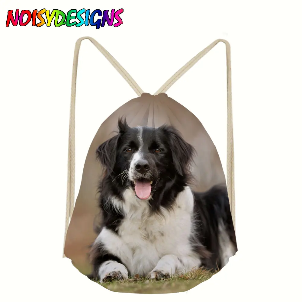 Border Collie Drawstring Bags String Sack Beach Women Men Travel Storage Package Functional backpack plecak worek