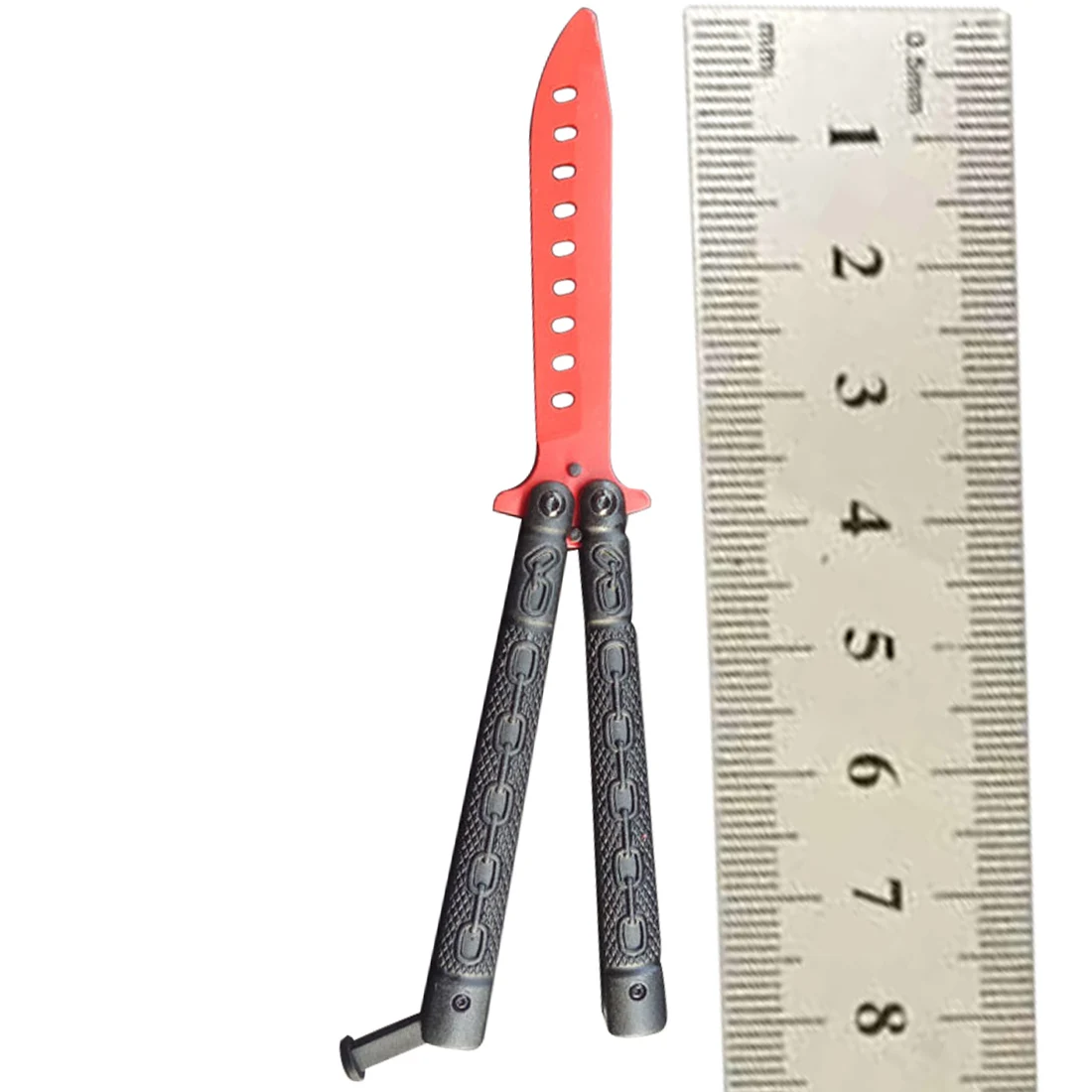 

230 mm Stainless Steel Folding Butterfly Knife Style Knife Comb Stunning Practice Training Tool Knive Gift Toy